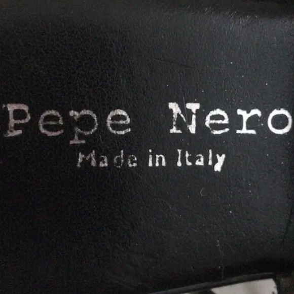 🇮🇹NWOT ITALIAN PEPE NERO SANDALS WITH HEELS - Picture 5 of 6